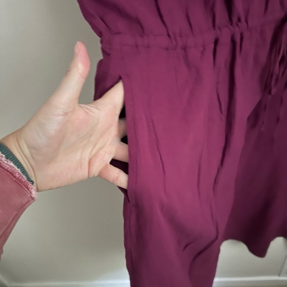 Pact Coastal Double Gauze Short Sleeve Gauzy Dress Size XXL Sangria - Picture 4 of 7